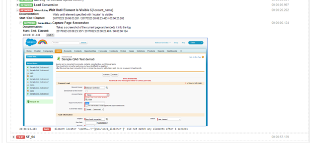 Salesforce Test Automation Framework