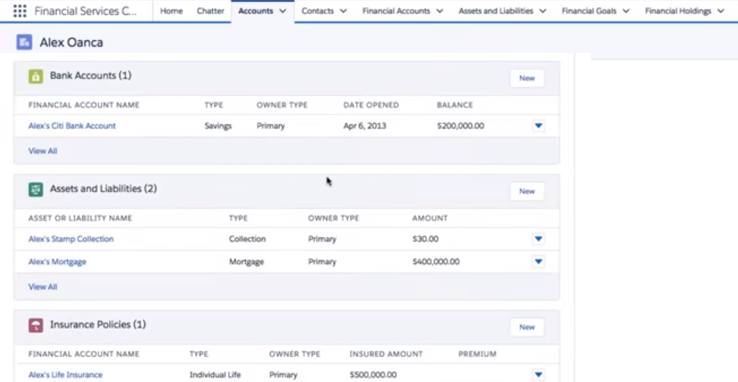 Salesforce Financial Cloud