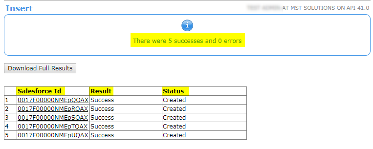 Salesforce Workbench