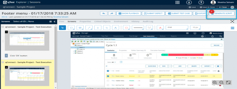 Automated Script Generation using qTest Explorer