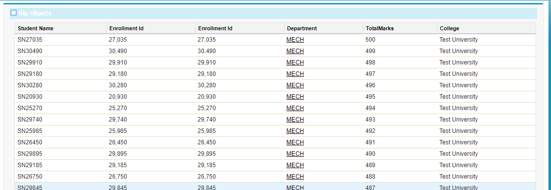 Salesforce Big Object