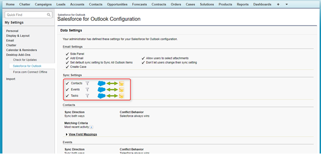 salesforce for outlook