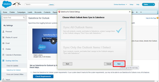 salesforce for outlook