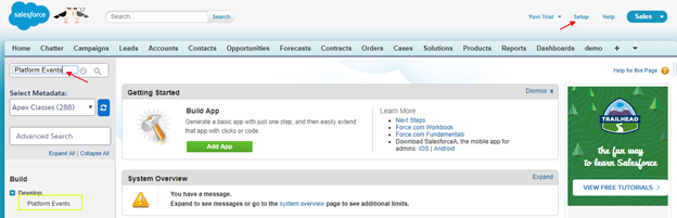 platform events salesforce