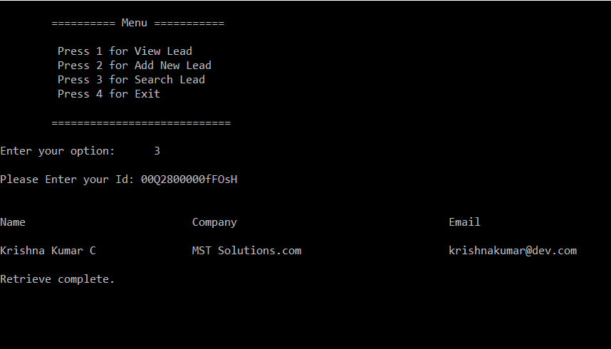 integrating net console application