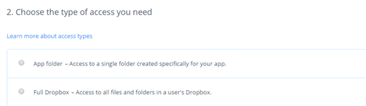 dropbox access