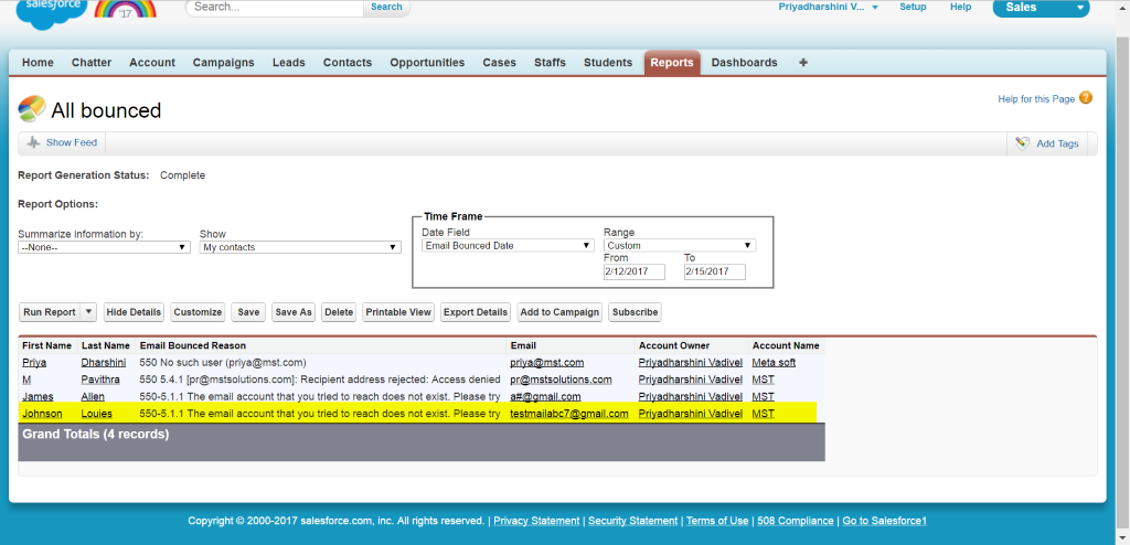 report strategies in salesforce