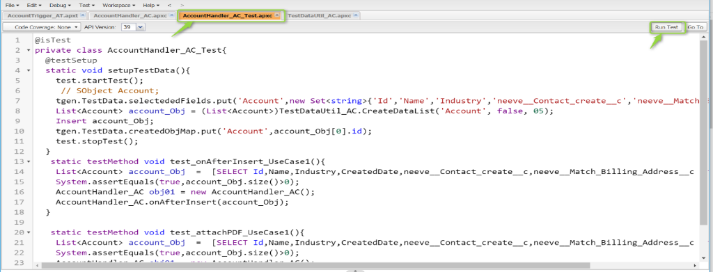 how to create test class in salesforce