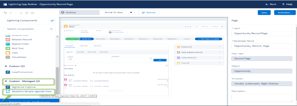 salesforce calendar view