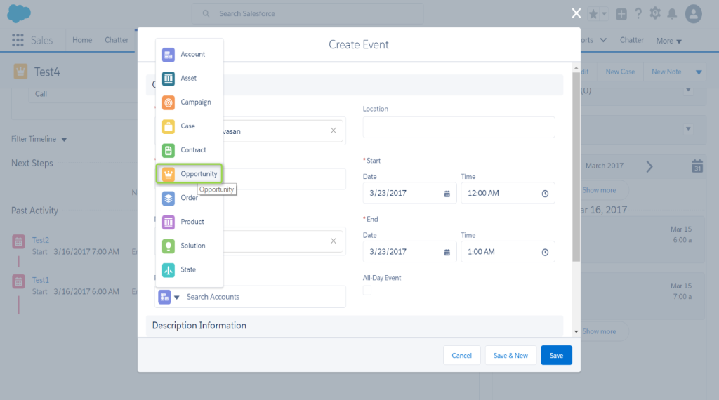 salesforce calendar view