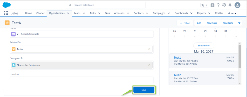 salesforce calendar view