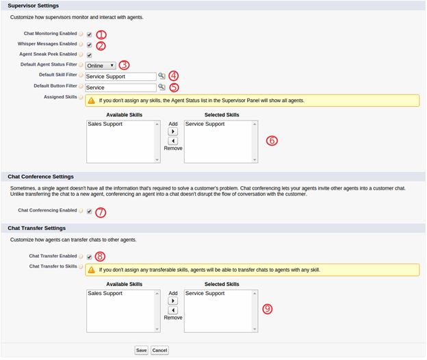 salesforce live agent features