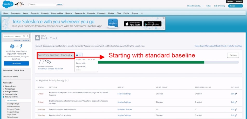 salesforce standard security