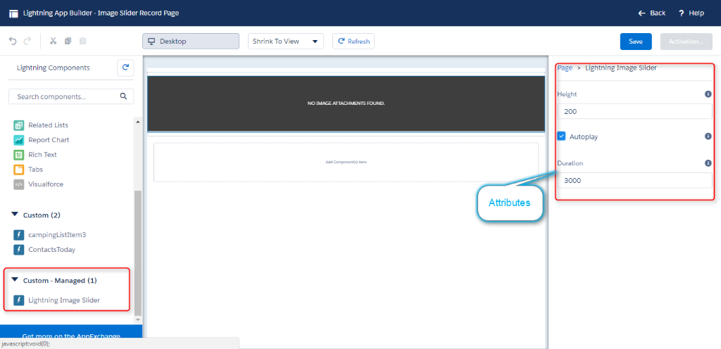 salesforce lightning image slider