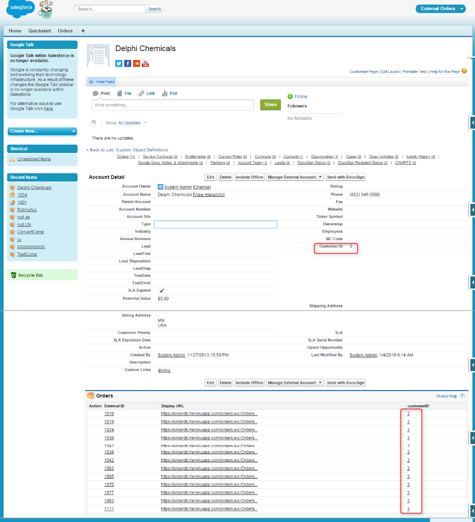 external objects salesforce