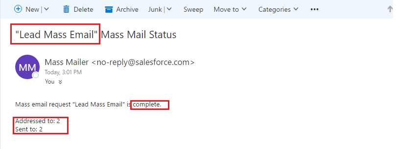 mass email in salesforce