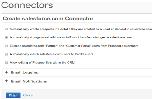 pardot connectors