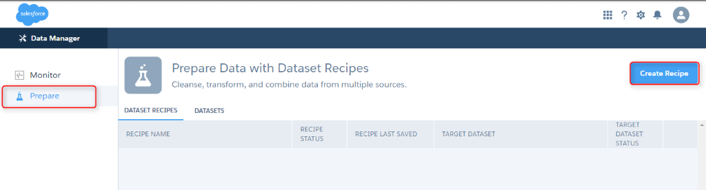 dataset in wave analytics