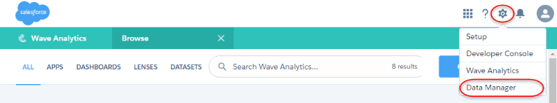 dataset in wave analytics