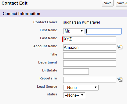 single contact multiple accounts