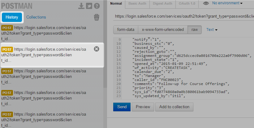 Postman Client Task Verification in Salesforce