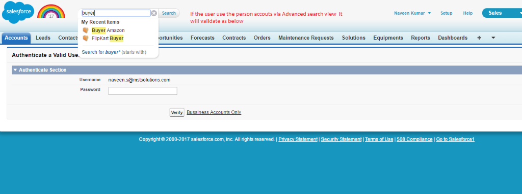 password authentication to person accounts