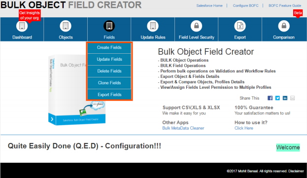 bulk object field creator